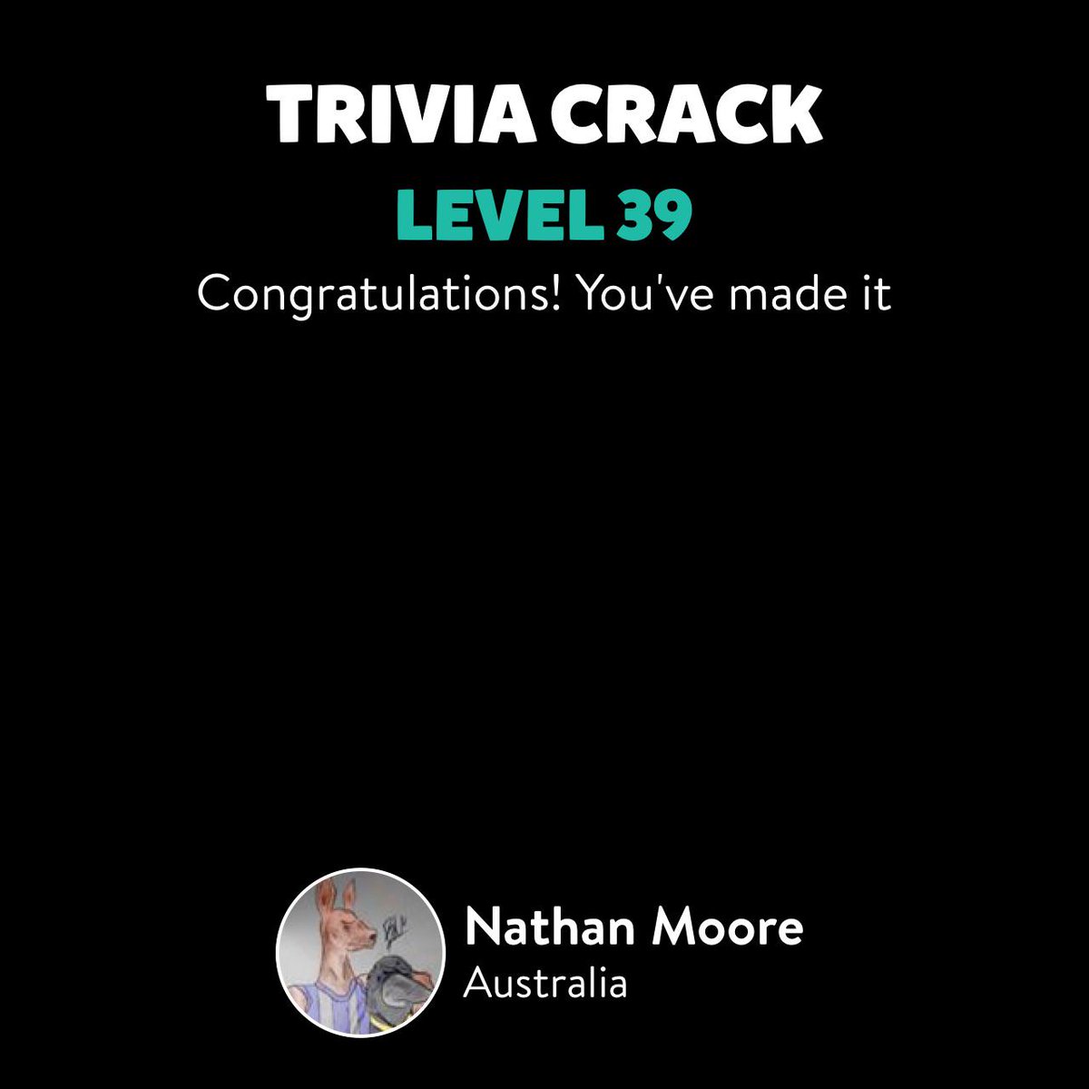 nathanmoore791's tweet photo. Nathan Moore just leveled up to Lv. 39 on Trivia Crack! http://t.co/6HuUgiOotN http://t.co/TeO02i1r4t