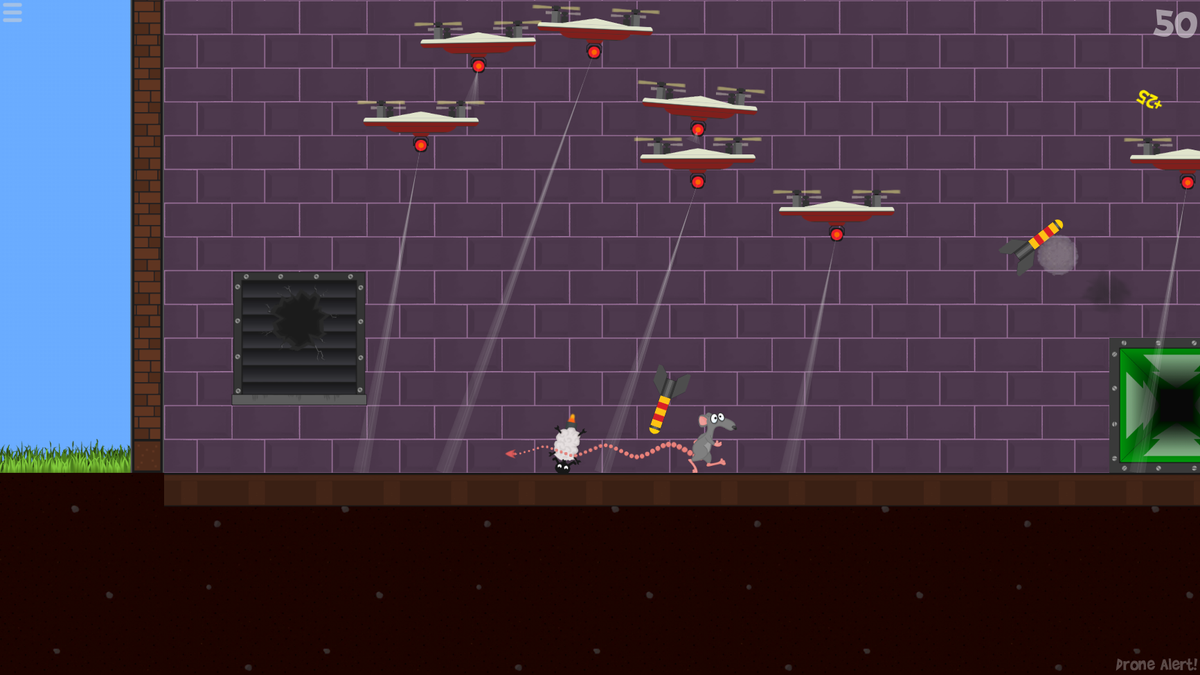 ScattyRatGame's tweet photo. To celebrate, here's a Sheep Missile attack. Exploding wool &amp; cake for all! #STEAM #indiegame http://t.co/DiTY3wiyUv