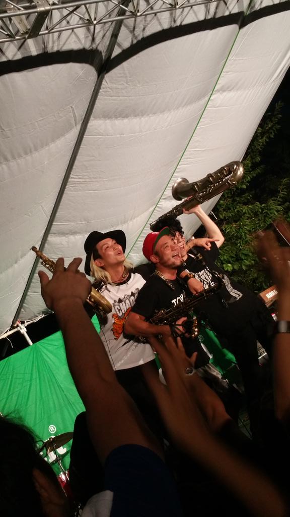 すみだジャズ、去年に増して盛り上がる〜！！
THE MANに元晴さんとつーじー登場で超豪華過ぎてキャーキャー言ってもうた。
これ無料だで。どうすんよ～。おぉぉぉ〜！
超楽しかった！！最高☆