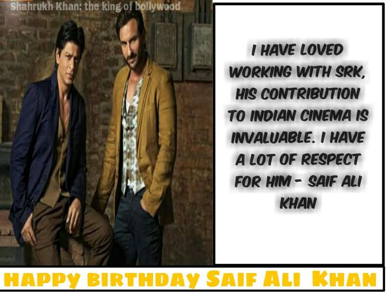 Happy Birthday Saif Ali Khan, One of the most underrated yet the best actor of Bollywood. 