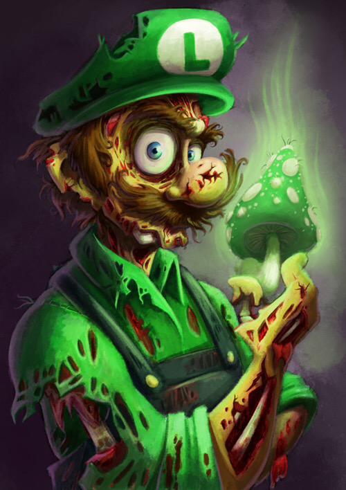 PLANETHORRORHSE's tweet photo. Zombie Mario http://t.co/lI0VEvguwG