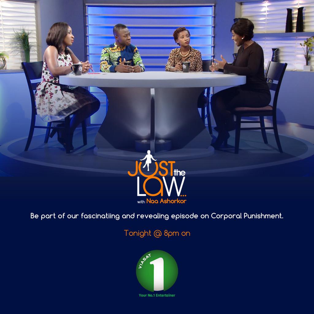 Naa_Ashorkor's tweet photo. Catch #justthelaw with @8pm on @Viasat1Ghana as we discuss e position of the law on CORPORAL PUNISHMENT @aprilcomgh http://t.co/Rzwn1snvhM