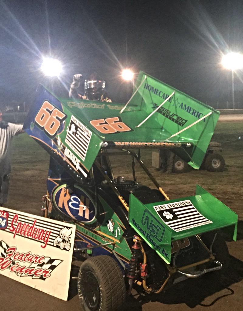 IntenseRacing66's tweet image. Outlaw Wing Winner of Carol Smith Memorial, $500 to win #us24speedway #intenseracing #pawsandstripes #gettingitdone