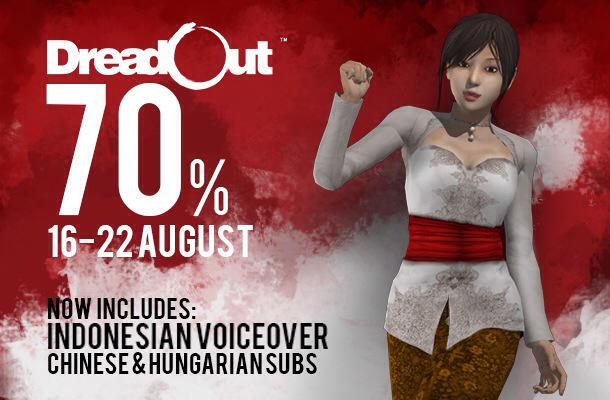 Celebrates 70 Years Indonesia Independence Anniversary with DreadOut Special 70% off disc

store.steampowered.com/app/269790/