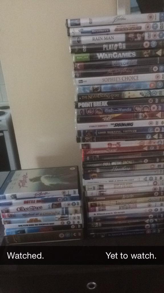 JamesyBrando's tweet photo. @craigbeech cool cool 👍 thought I'd give you &amp; @UKTeresa a film up date, thought I'd made a bigger dent than this! http://t.co/JQhtQE8cWW