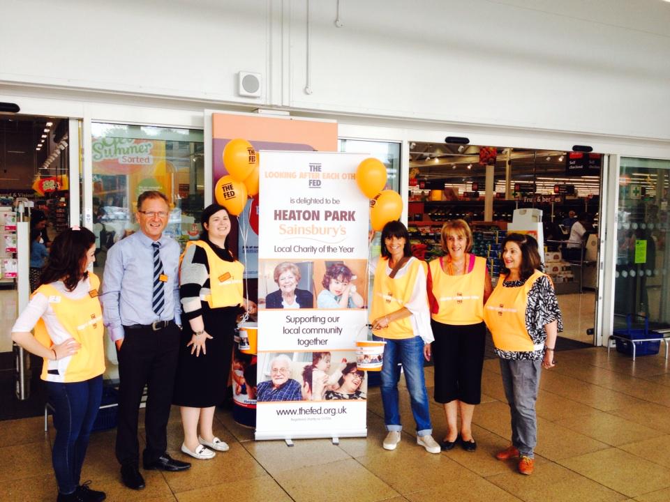 Sainsbury Heaton Park Charity of the year FED in store promoting the amazing work they all do.#n07js@FED_Manchester
