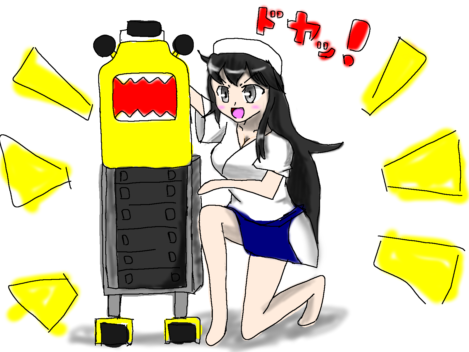 八谷イブ 依頼されていたイラストを描き終えたのでシステム 迅速そば子 を停止いたしますっ 迅速そば子 の応援ホントにありがとうございましたっ 今後は完全に 合戦輪花 として起動していきますっ 出前迅速ロボイラスト ロボコン Http T Co