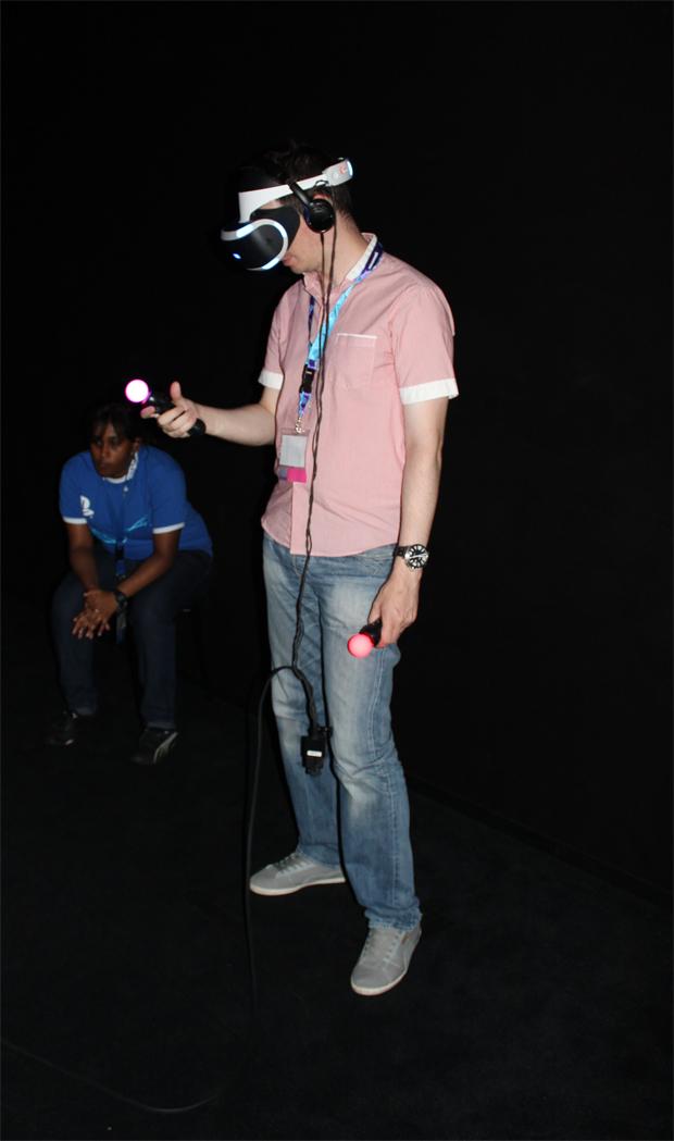 So much fun with London Heist in the Project Morpheus at #gamescom2015! Thank you <a href="/Sony/">Sony</a> and @EnterTheRift!