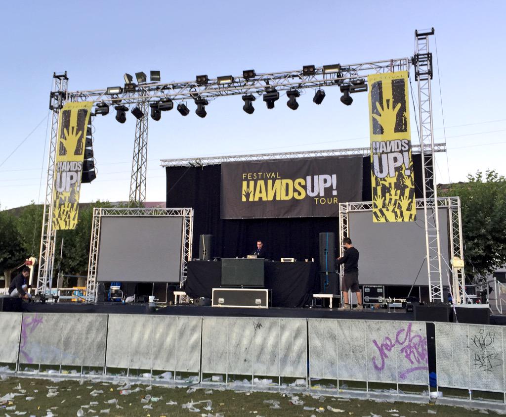 Imatges d'aquesta matinada a #Torregrossa amb #handsup Avui anem cap Arbeca!