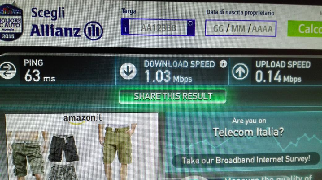 pozzipaolo's tweet photo. #Telecom Italia sempre peggio. #adsl #aliceadsl alla velocità di un bradipo. http://t.co/JFob8YTySY