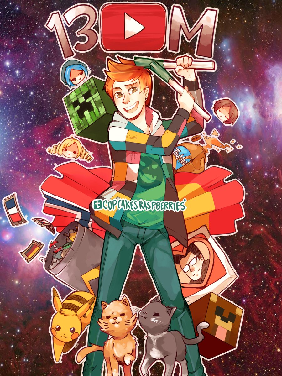 BiancatStella's tweet image. Bueno, así acabó el dibujito para @Rubiu5 Felicidades al nene por sus 13M de criaturitas ❤