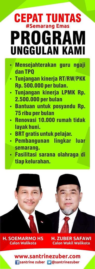 Warga semarang kepingin kota semarang #MAJU ... sinten pilihane? Marmo-Zuber