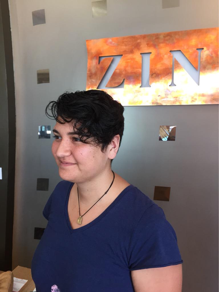 ZinkSalon's tweet photo. Sosi's needed cooler hair for school in Beirut. http://t.co/epEtfy53Dn