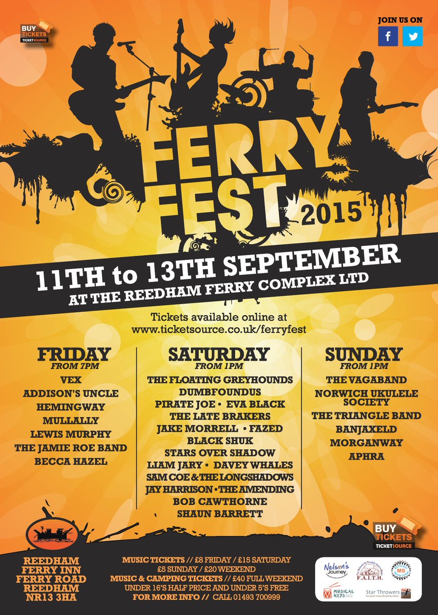 Ferryfest Saturday Line Up Pt1 = @Just_Jay_89 <a href="/SCLongshadows/">SC & The LongShadows</a> <a href="/DaveyWhales/">Davey Whales</a> <a href="/LiamJaryPoole/">LJP</a> <a href="/StarsOverShadow/">StarsOverShadow</a> <a href="/BlackShuk/">Black Shuk</a>