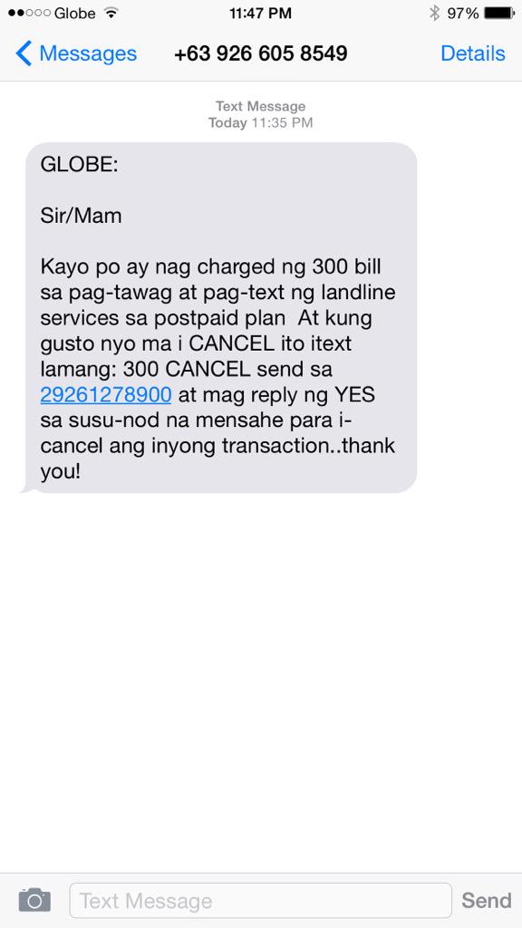 magicmarc721's tweet image. .@enjoyGLOBE  how do we report scams like these? #mobilescam