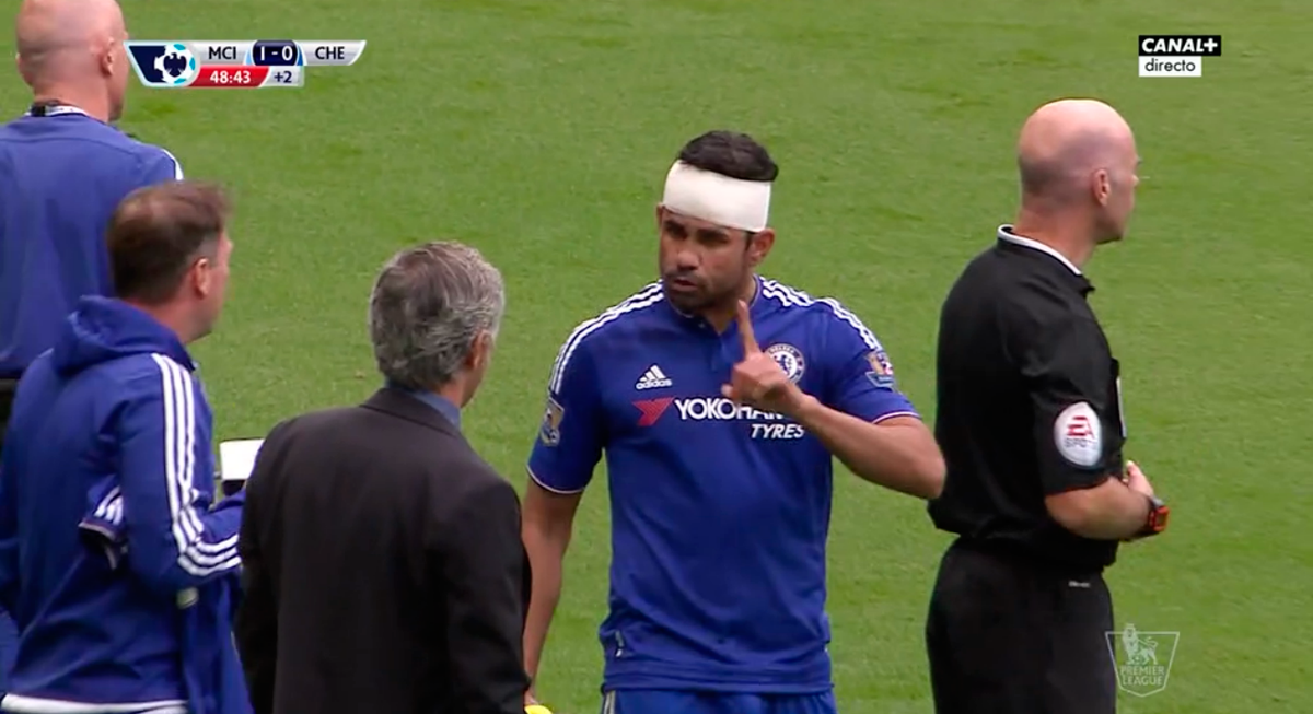 MPlusDeportes's tweet photo. Así llegan Cahill y Diego Costa al descanso. http://t.co/9BeKp7Z95x