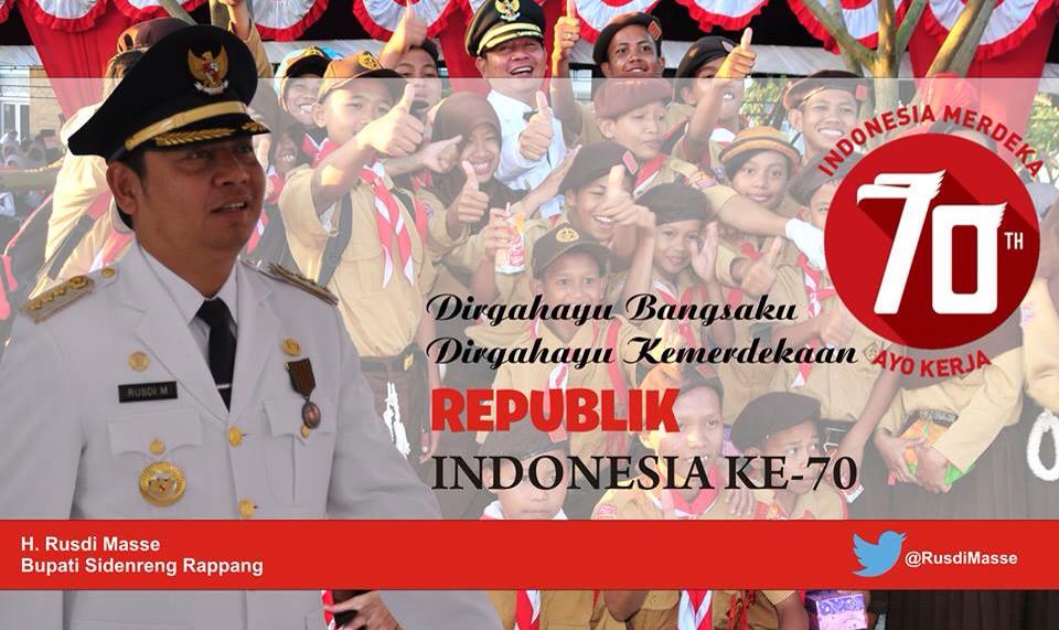RusdiMasse's tweet image. Dirgahayu bangsaku..Padamu negeri kami berbakti @tribuntimur @FAJARonline @info_sidrap @Communitas_RMS @TenagaSosial