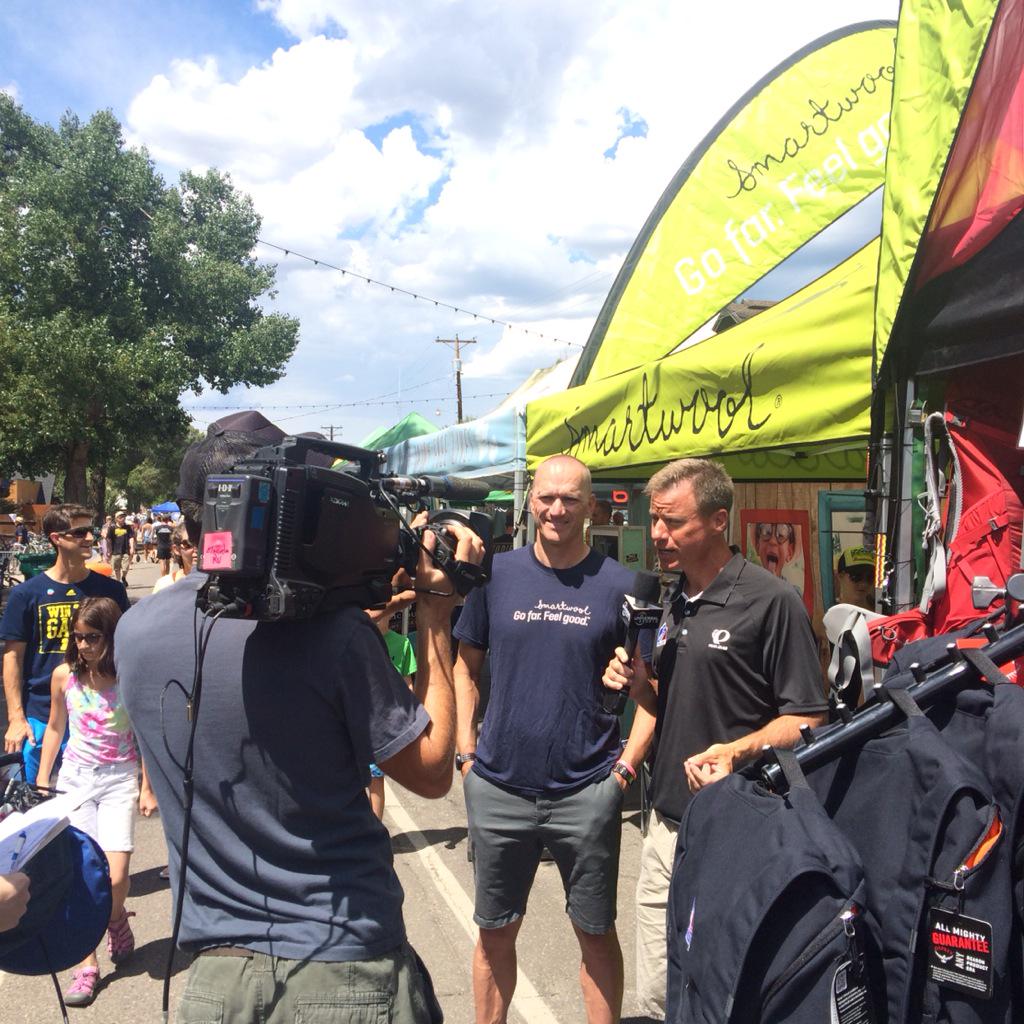Little pre game interview with el hefe <a href="/MarkSatkiewicz/">Mark Satkiewicz</a> and the <a href="/usaprochallenge/">USA Pro Challenge</a> at the expo. #steamboat