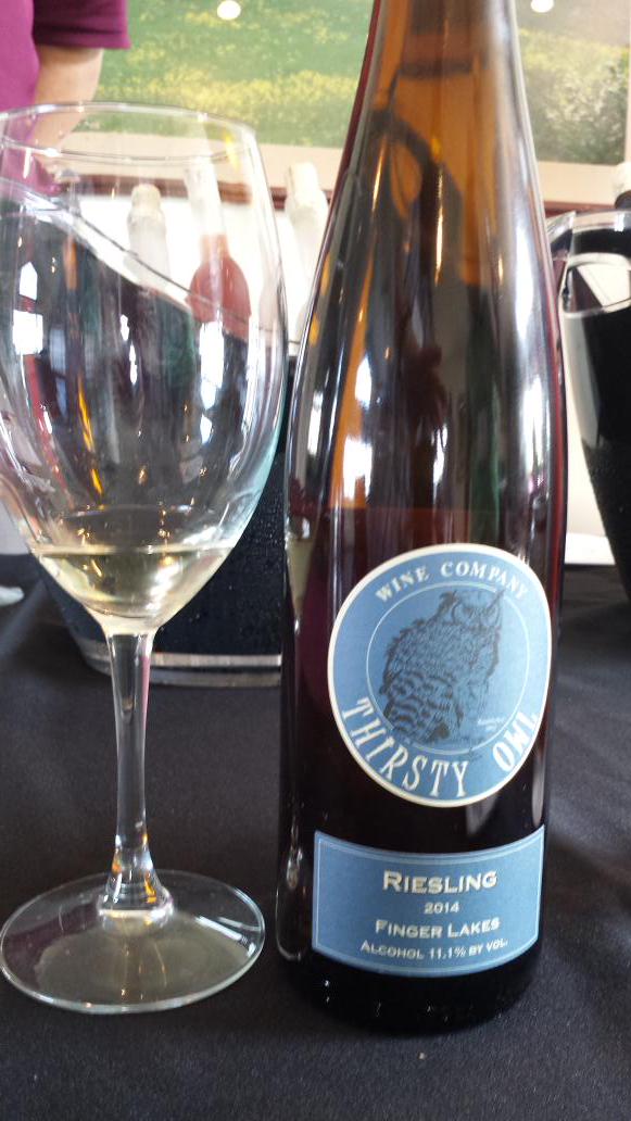 vino_sphere's tweet photo. The owl is no longer thirsty! Tasting down with #WBC15 bloggers and @TheThirstyOwl Dry #Riesling http://t.co/JDQmvvLz1C