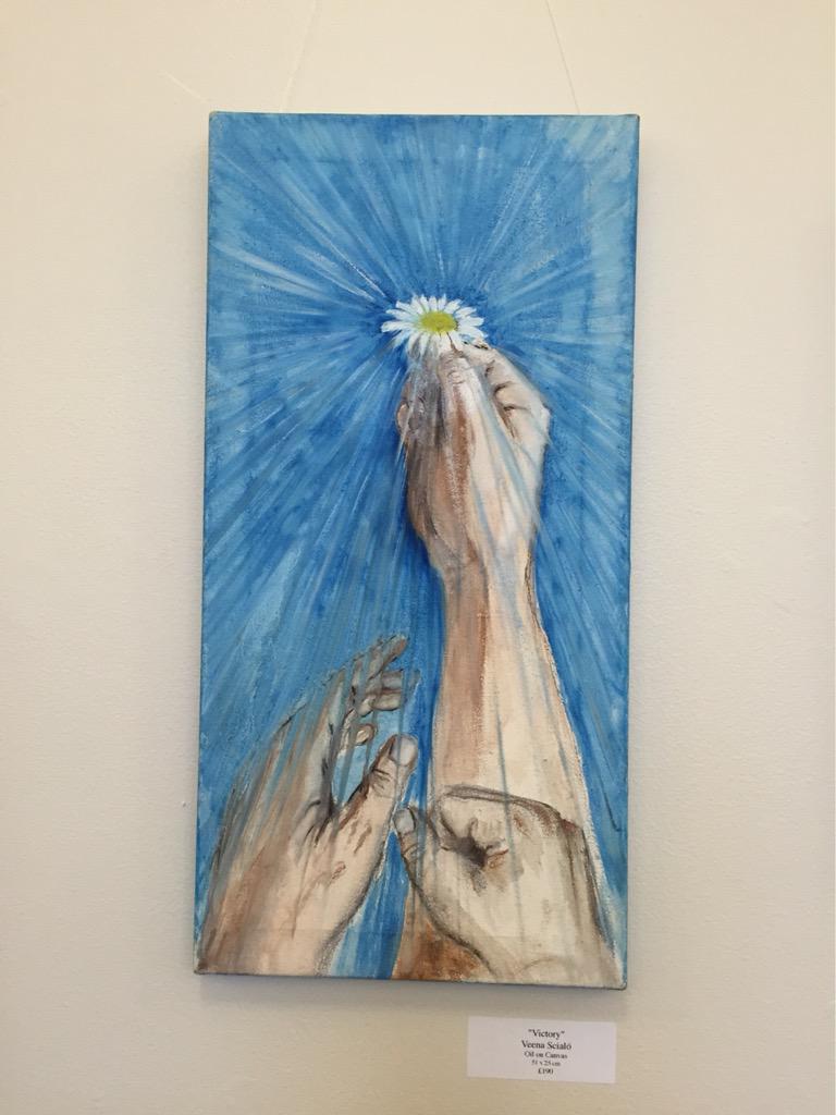 Beautiful artwork showcased today at UCL from the <a href="/M2ROfficial/">Meditate2Regenerate</a> exhibition. Spread the love ❤️.