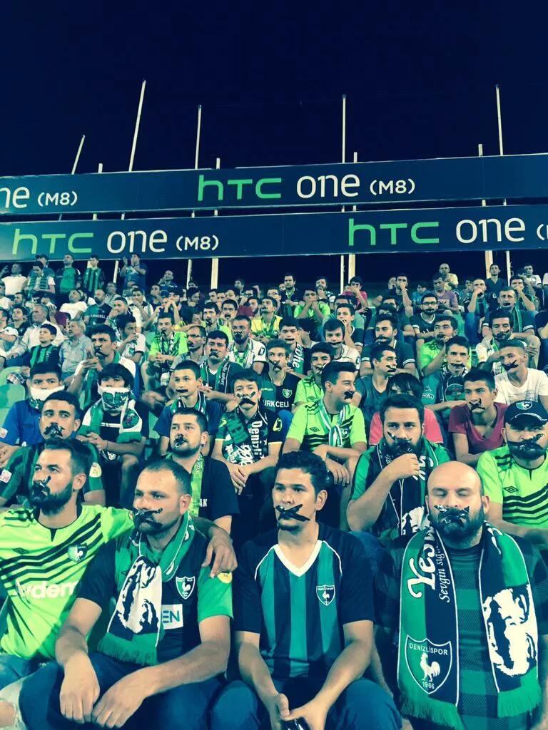 YesilCepheMedia's tweet photo. Isparta'da 6222'den ceza alan üyelerimizin cezalarını, Alanyaspor maçında sessiz kalarak protesto ettik. @tribundergi http://t.co/WZivz8uSBF