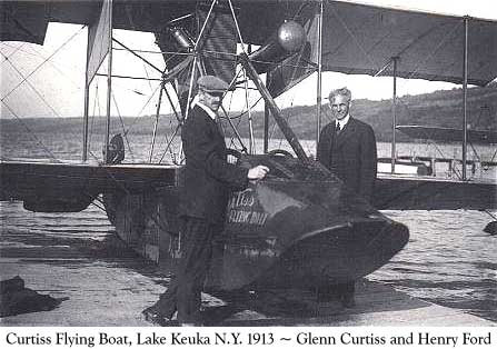 Amazing Historical Photo of Glenn Curtiss with Henry Ford in 1913 