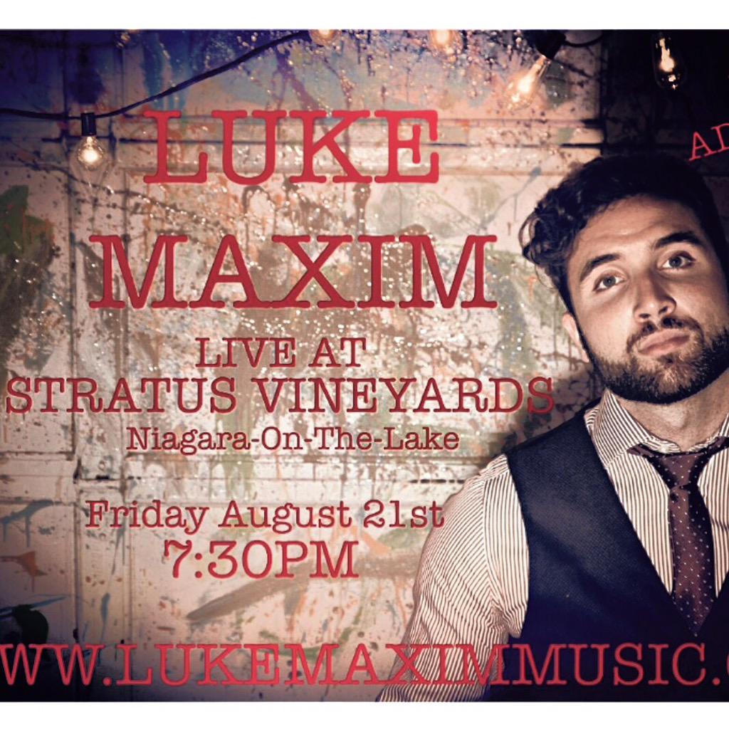 luke_maxim's tweet image. Don't Miss OR Forget this Friday-FREE CONCERT @StratusWines 7:30PM.
@TrendingNOTL @Town_of_NOTL @niagaraonlake