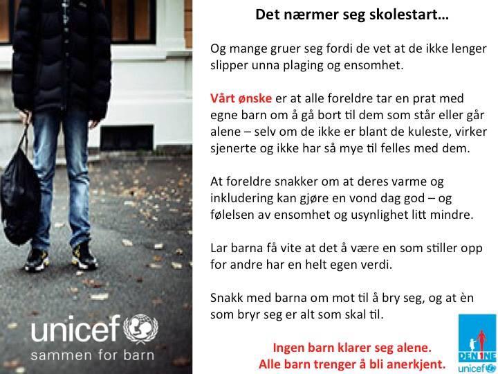 Ensombryrseg's tweet image. I morgen starter skolen mange steder i landet. Tar du praten med eget barn om det å være @Ensombryrseg?