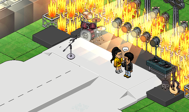 habborepublic's tweet photo. Katy Perry performing 'I KISSED A GIRL' with Eva Kravitz at the Habbo Super Bowl Halftime Show http://t.co/i17Fg84frJ