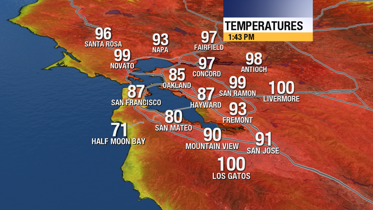 DrewTumaABC7's tweet photo. How we doin' out there Bay Area?? #RecordHeat http://t.co/IFLxuPoceC