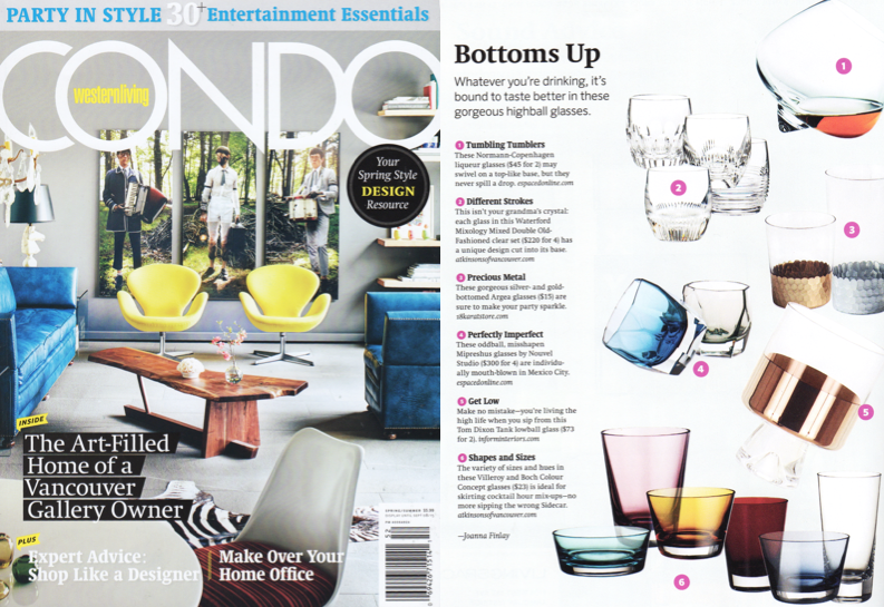 espacedonline's tweet image. Thank you @Western_Living for featuring our liqueur glasses by @NormannCPH and Nouvel Studio #entertainingessentials