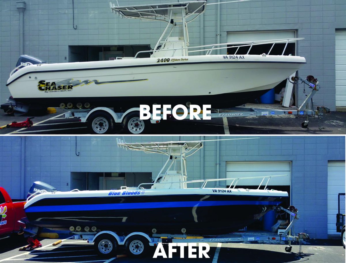 Upwardsigns's tweet photo. Boat Wrap done right!! http://t.co/XQpVb9HX0K