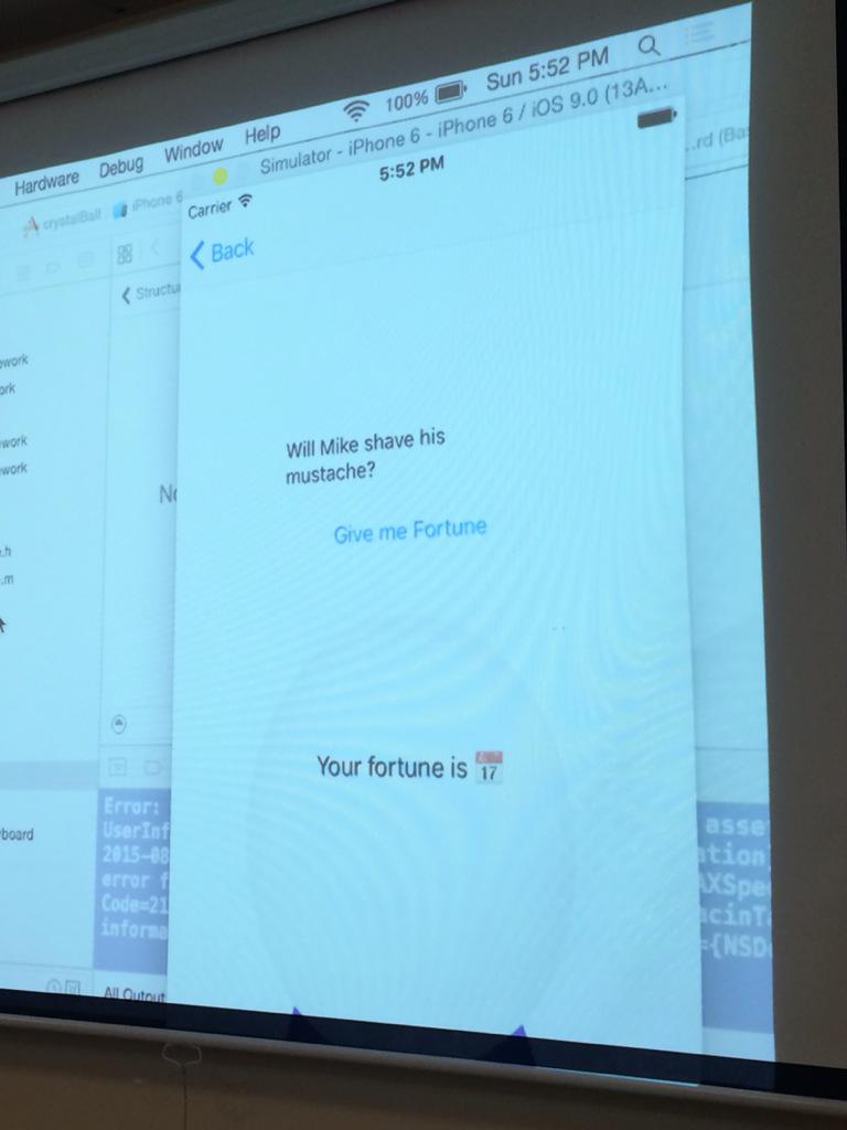 AyunasCode's tweet image. .@mikekavouras is hiding in the corner from his fortune 😂 Fortune teller app built by @zovfreullia & @ZoufishanMehdi