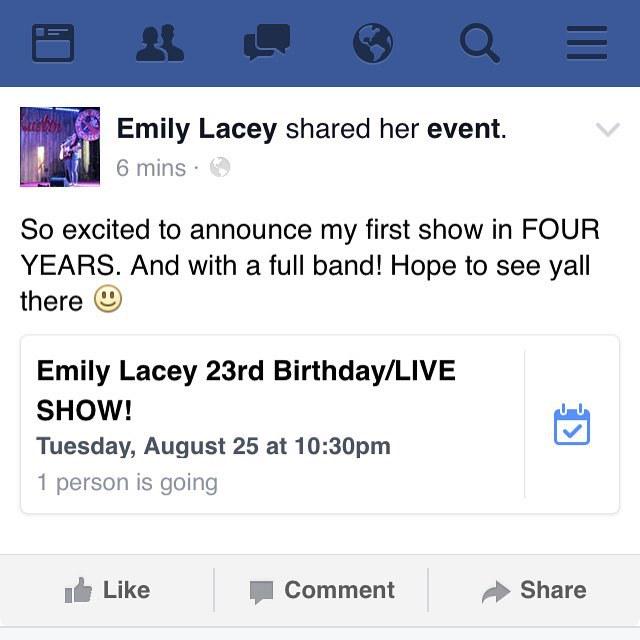 @emilylaceymusic : instagram.com/p/6df2Mkwo4B/ | So excited! Austin, motorcycles, couldn't ask for a better way to sta…