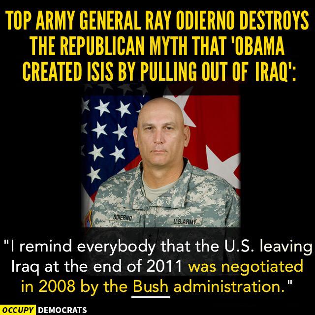 sheriffali's tweet photo. Army General destroys Republican &amp; Jeb Bush myth about Obama creating ISIS
#RepublicanDespots
#GOPReprobates http://t.co/7Nskk3rjNM