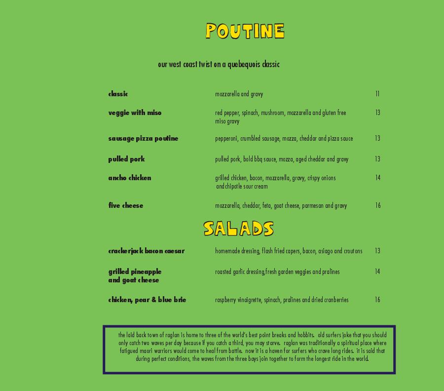 Dinner!  Available every day 2:30 until 12am, 1am on Friday and Saturday!