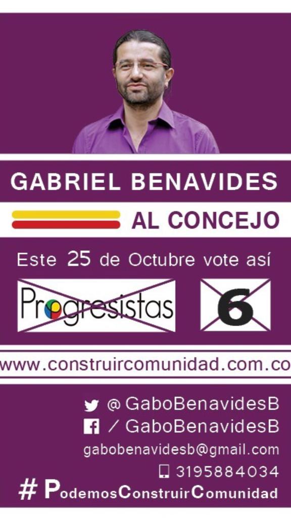 #Progresistas6 25 de octubre #VoteAsí 
#PodemosConstruirComunidad