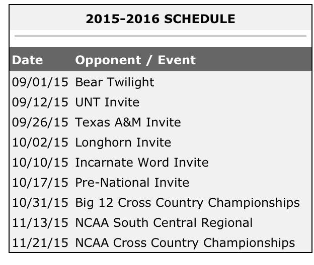 TCU_XC's tweet photo. 2015-2016 TCU Cross Country Schedule http://t.co/XoLGMOuq2e