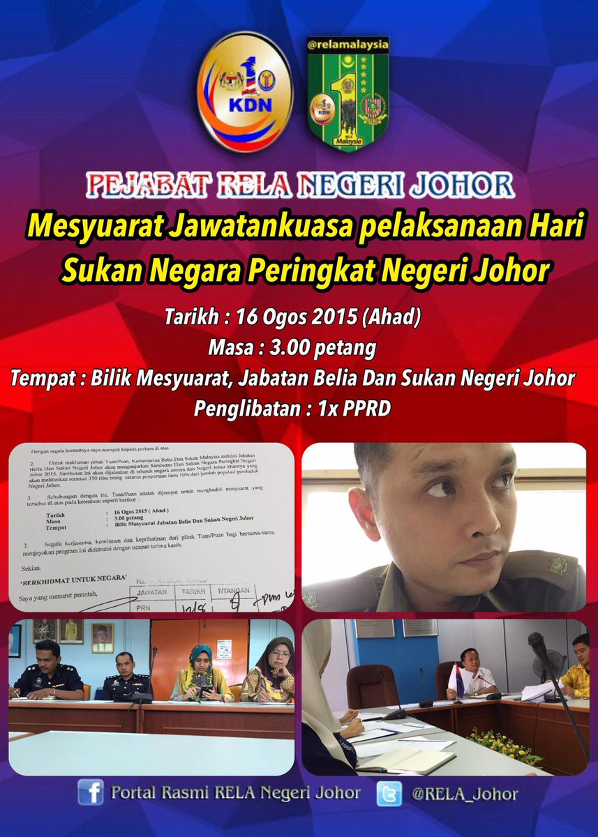RELA_Johor's tweet photo. #Program_Aktiviti @RELA_Johor  DS @Zahid_Hamidi @kprelamalaysia  @KDNPUTRAJAYA @relamalaysia @msrz81 http://t.co/qDI9TQyPwd