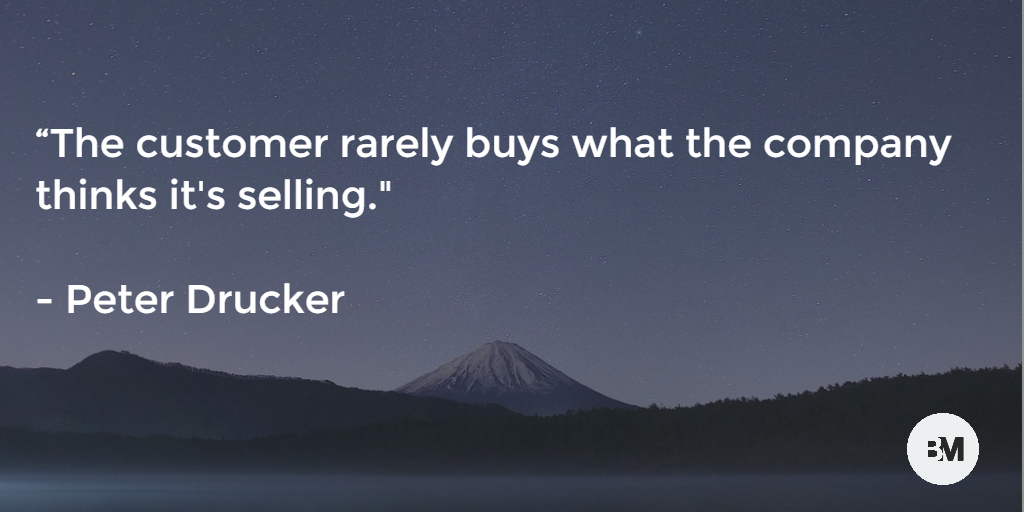 BlurredMag's tweet photo. The customer rarely buys what the company thinks it's selling.

#ThinkDeep #startup http://t.co/IQK0LuTina