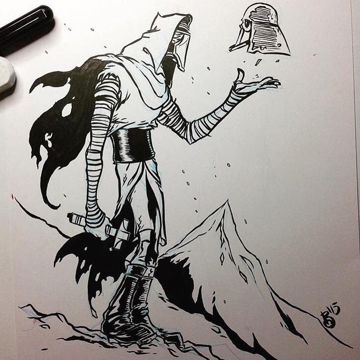 ChrisABolton's tweet photo. Kylo Ren meets an old pal. #StarWars #TheForceAwakens #DarthVader #KyloRen #SithLove (via @mrquick007 ) http://t.co/jdkzyb0Oyj