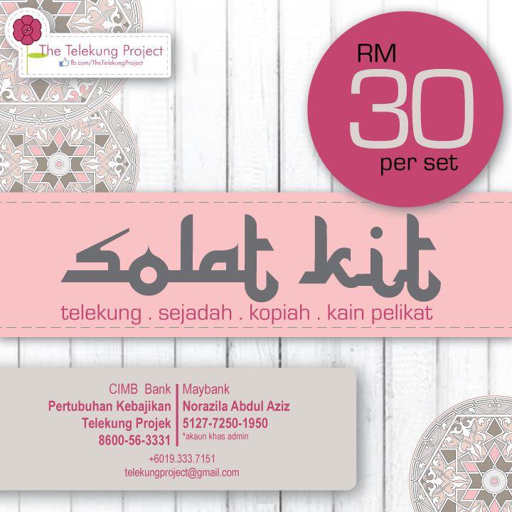 telekungproject's tweet photo. Care to share your RM30 and donate to Telekung Project? This is our current project.... Preparing 1000 solat kit http://t.co/YtsQCUTjR8