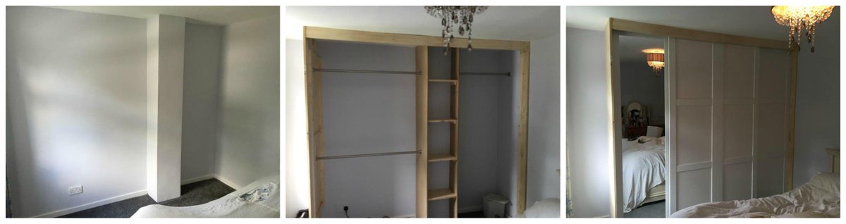 AJGProperty's tweet photo. Just finished a #Handcrafted built in wardrobe supplied by #howdens, a new #bathroom And WC toilet @Victorianplumb http://t.co/MzUHPuhYKV