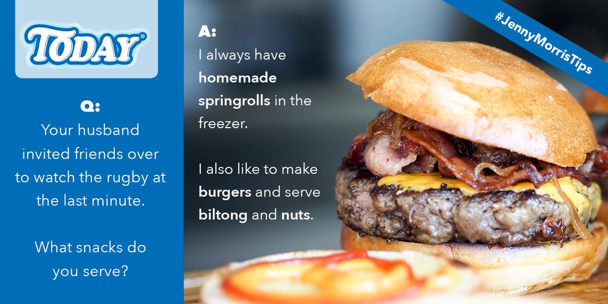 Quick snack ideas from <a href="/JennyMorris/">JENNY MORRIS</a> for when you have friends coming over for rugby at the last minute.