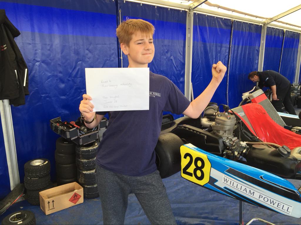 WilliamPowellRX's tweet photo. @TomDouglasRace striking the pose after collecting his prize from nuts corner for overcoming adversity! http://t.co/j2Xdvtt451
