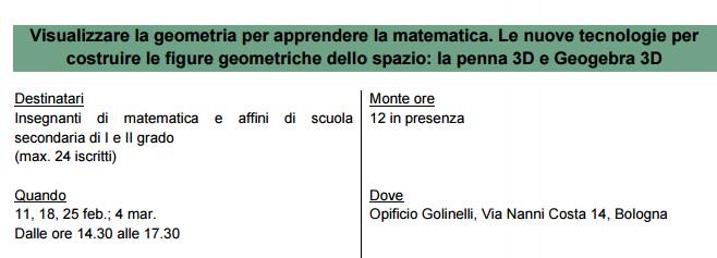 LindaGiamp's tweet photo. Training course for teachers in Bologna. 3D pen an Geogebra 3D #FascinatingWorldofGeometricForms #SonS2015 @3Doodler http://t.co/mt5uL7Uasw