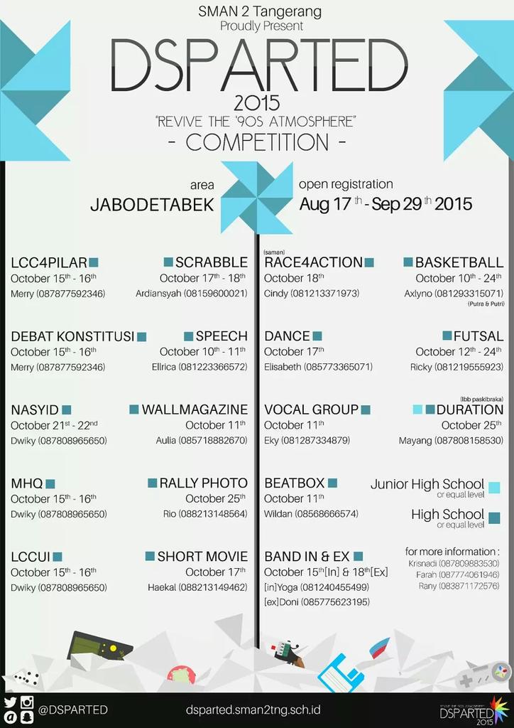 Daftarkan sekolah kalain di competition <a href="/DSPARTED/">DSPARTED</a> Sekarang !! | Regist: 17 Agustus - 29 September 2015