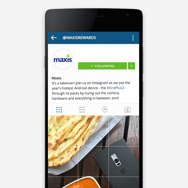 Maxis's tweet photo. Join us as the #OnePlus2 takes over our Instagram page to present the hottest #MaxisRewards! http://t.co/IVAPNXrZGz http://t.co/ev8oI5yHuh