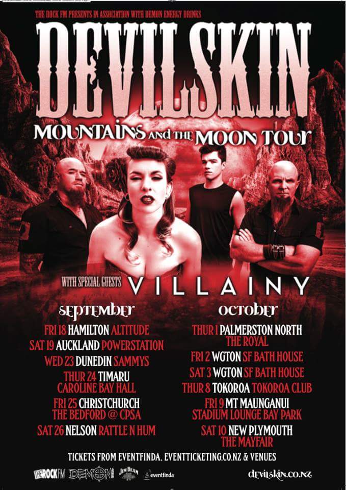 UPDATED TOUR POSTER - Devilskin's 'Mountains &amp; The Moon' Tour.
#Devilskin 
Tix: eventfinda.co.nz/tour/2015/devi…