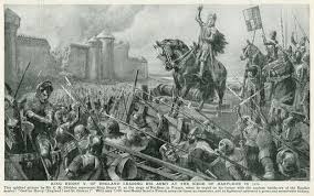 StrutsTheatre's tweet photo. #agincourt600 17th August 1415 Henry V began the Siege of Harfleur! "Once more unto the breach!" http://t.co/wJU7JsLNXq